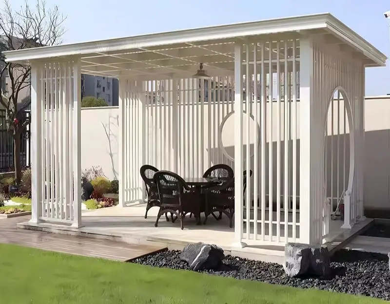 Hot Sale Customizable Modern Garden Waterproof Roof Pavilion Aluminum Alloy Large Pavilion Luxury Sun Protection Garden Pavilion
