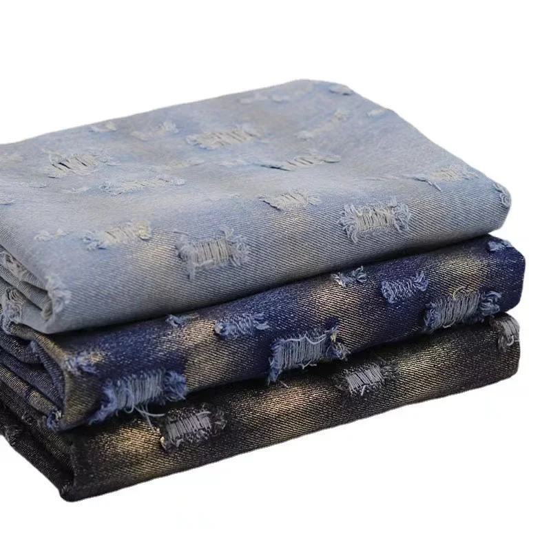 2024 New Design Denim Fabric High Quality Camouflage Coloured  Printed  Reflective Denim Fabric Roll