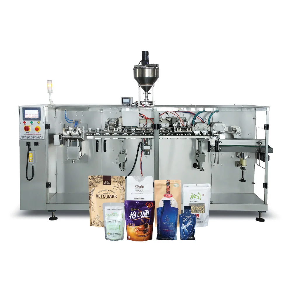 ZK-210 Automatic Aseptic Rotary Dry ilk Coffee Coconut Stand Up Pouch Powder Filling And Sealing Packing Machine Milk