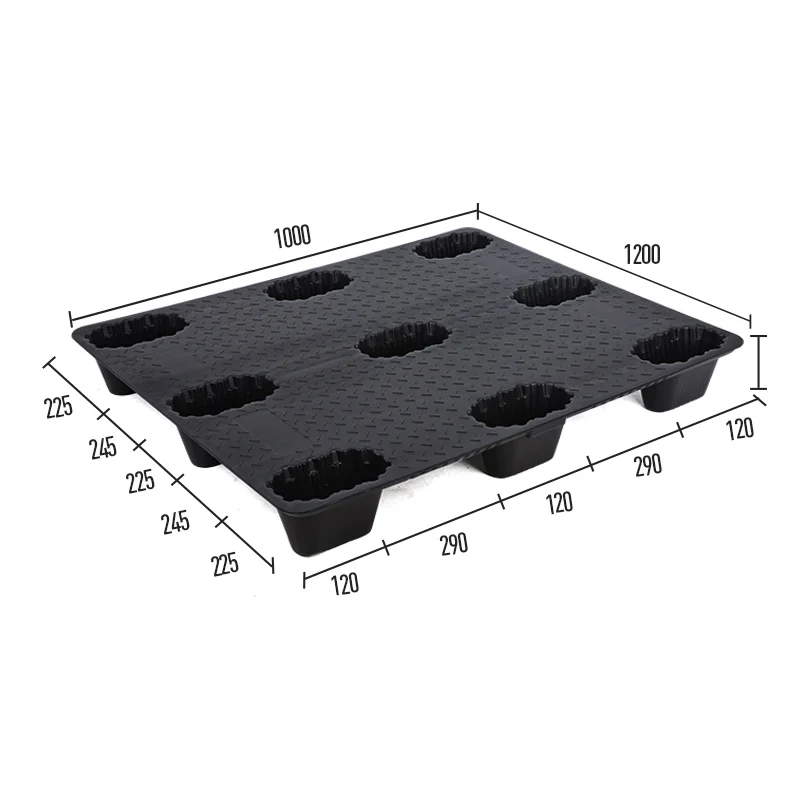 
Shipping industrial recycled logistics warehouse 4-way entry type plastic pallet 