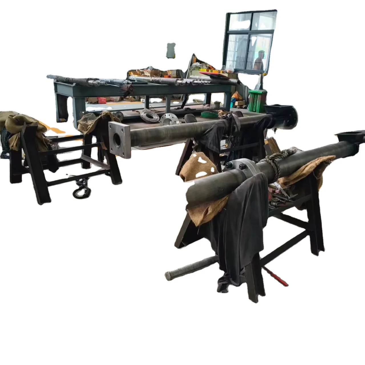 Конический двухшнековый экструдер блочного типа: биметаллический износостойкий винт и цилиндр для экструдера