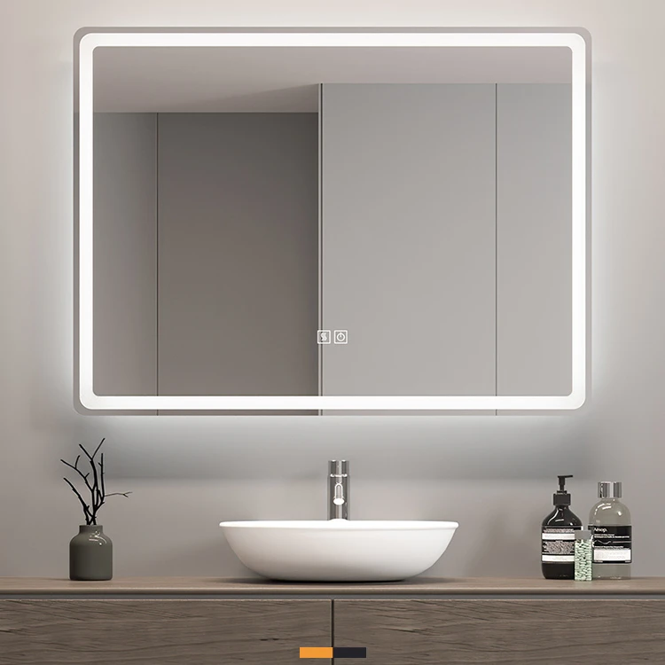 Super large size bath waterproof led smart mirror Save electricity bathroom frame less mirror