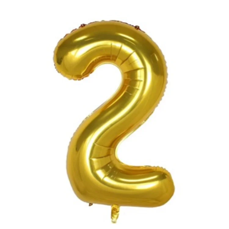 Hot Sale 40 Inch Bright Gold Foil Number Balloon  Birthday Party  Decoration