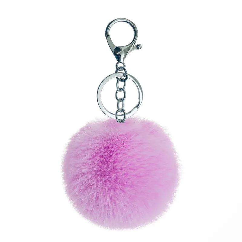 Real raccoon fur pompom keychains fluffy fur bag charm big fur balls with keychains