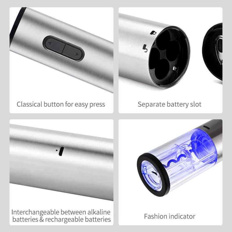 OEM Custom Amazon Rechargeable Bottle Wine Opener Electric Corkscrew