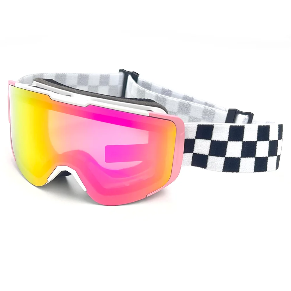 Custom Wholesale Kids Ski Goggles Anti-Fog Anti-UV OTG Suitable For Helmets Snowboard Snow Goggles Children Youth