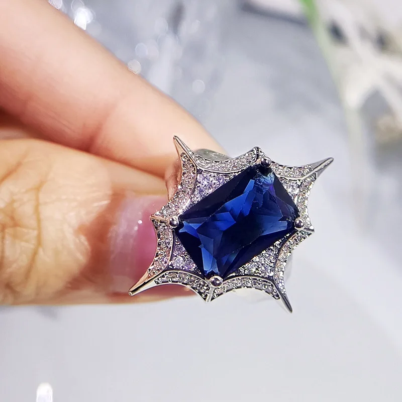 artificial jewellery set necklace gemstone sapphire jewelry set silver