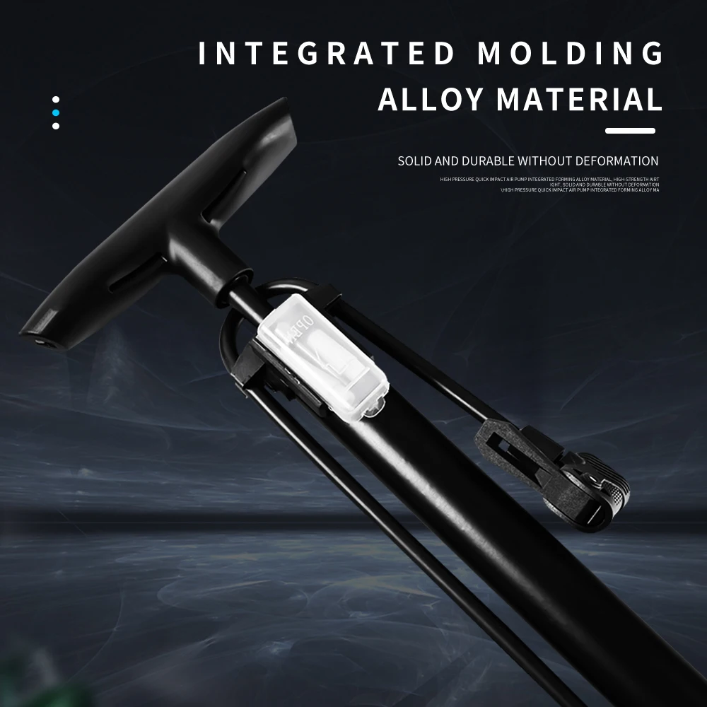 Bike foot pump multifunction mtb pressure gauge pump bicycle air pump with adapter valve