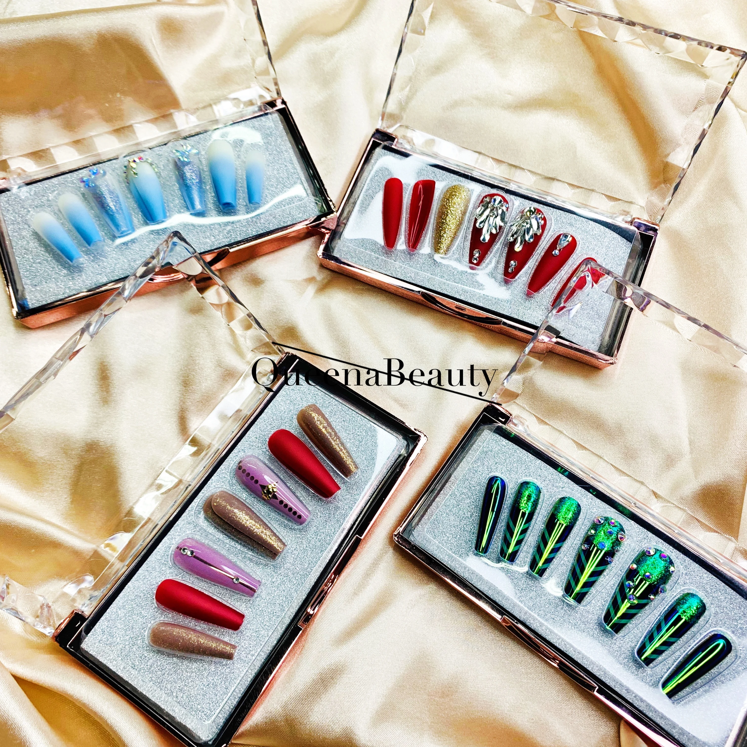 Q  Popular Manicure Long Ballet Press On Nails Fakes Nail In Artificial Fingernails