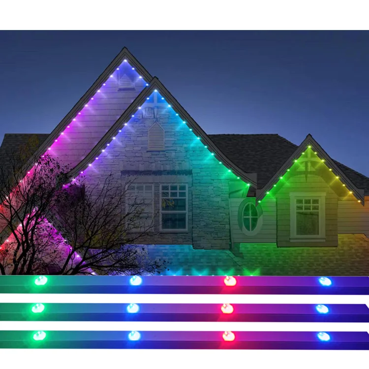 permanent holiday DC48V rgb aluminium track module led point lights