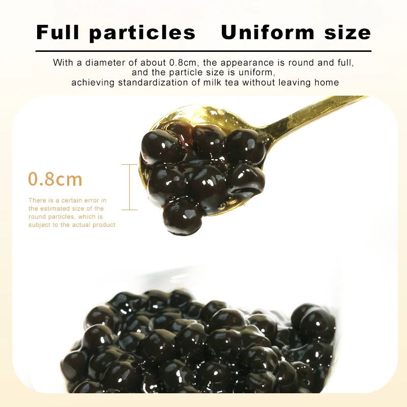 Hot Selling Tapioca Black Pearl For Bubble Tea boba ingredients