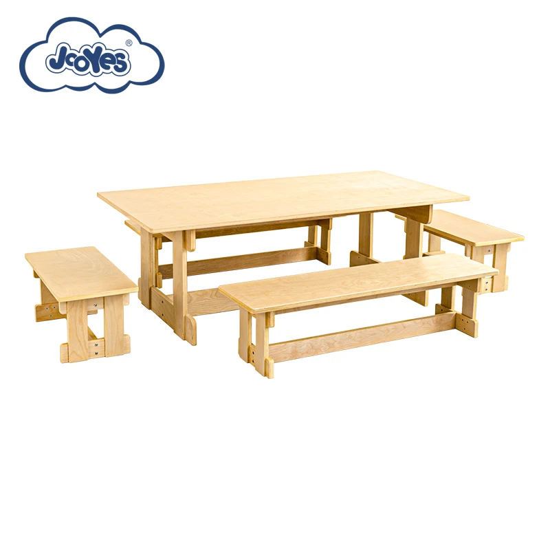 Kindergarten furniture art table and bench kids activity and drawing table preschool table sets