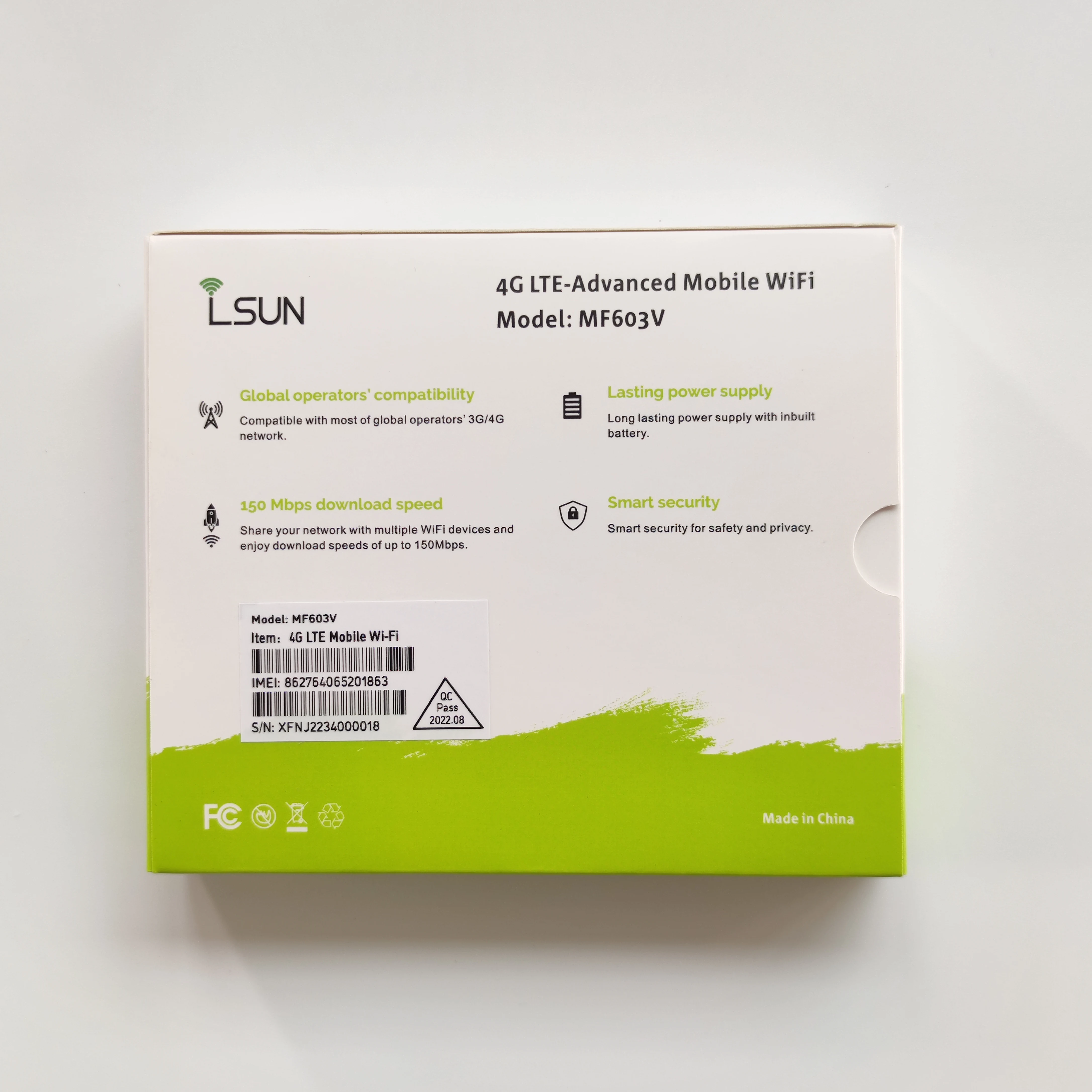 LSUN MF603V 4G Mobile Wi-Fi hotspot LTE Category 4 mobile wireless portable 150Mbps CAT4 router