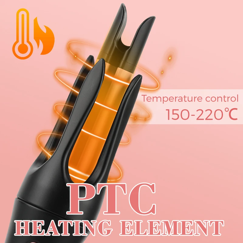 Ionic 360 Degree Ceramic Barrel Electric Professional Auto Rotating Curling Iron Automatic Hair Curler Wand