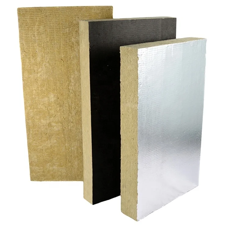 100kg/m3 150kg/m3 Thermal Insulation Basalt Wool Rock Wool Board Fireproof for Building & Construction
