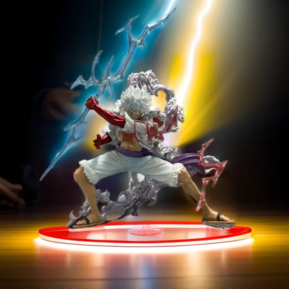 Glow GK Anime Onepieces Lightning Nika Luffy Gear 5 PVC Action Figure Unisex Cartoon Toy from Japan Based