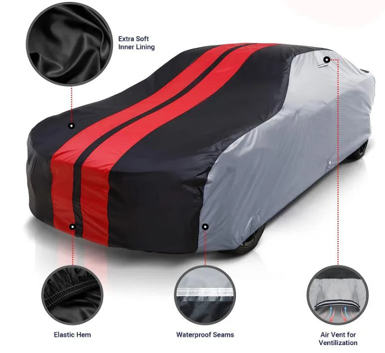 HOTO Car Cover For SUV Sedan Automobiles Waterproof Dustproof Windproof UV Cover Universal Car Protective Cover