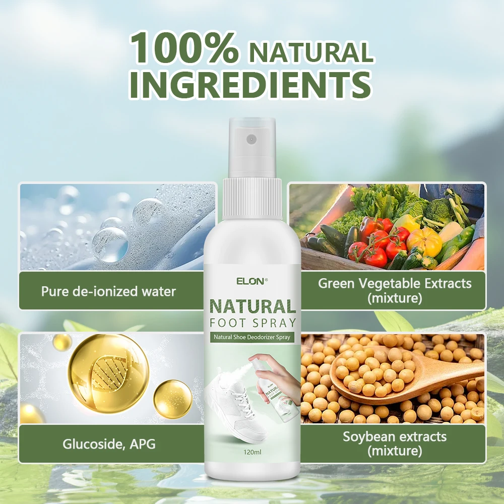 Factory Wholesale ODM 120 ml Shoe Deodorizer Skin Safe Shoes Clean Spray Eliminate Sneaker Smell