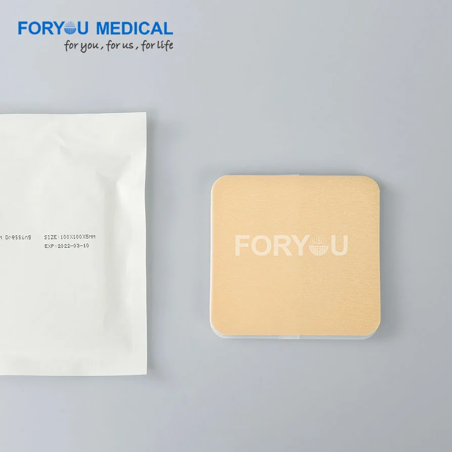 
Medical silicone Ag foam dressing for wound care 