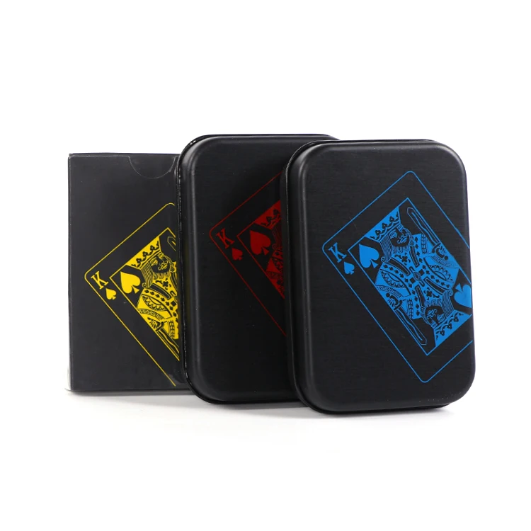 Waterproof Black Playing Cards Plastic Cards Collection Black Diamond Poker Cards