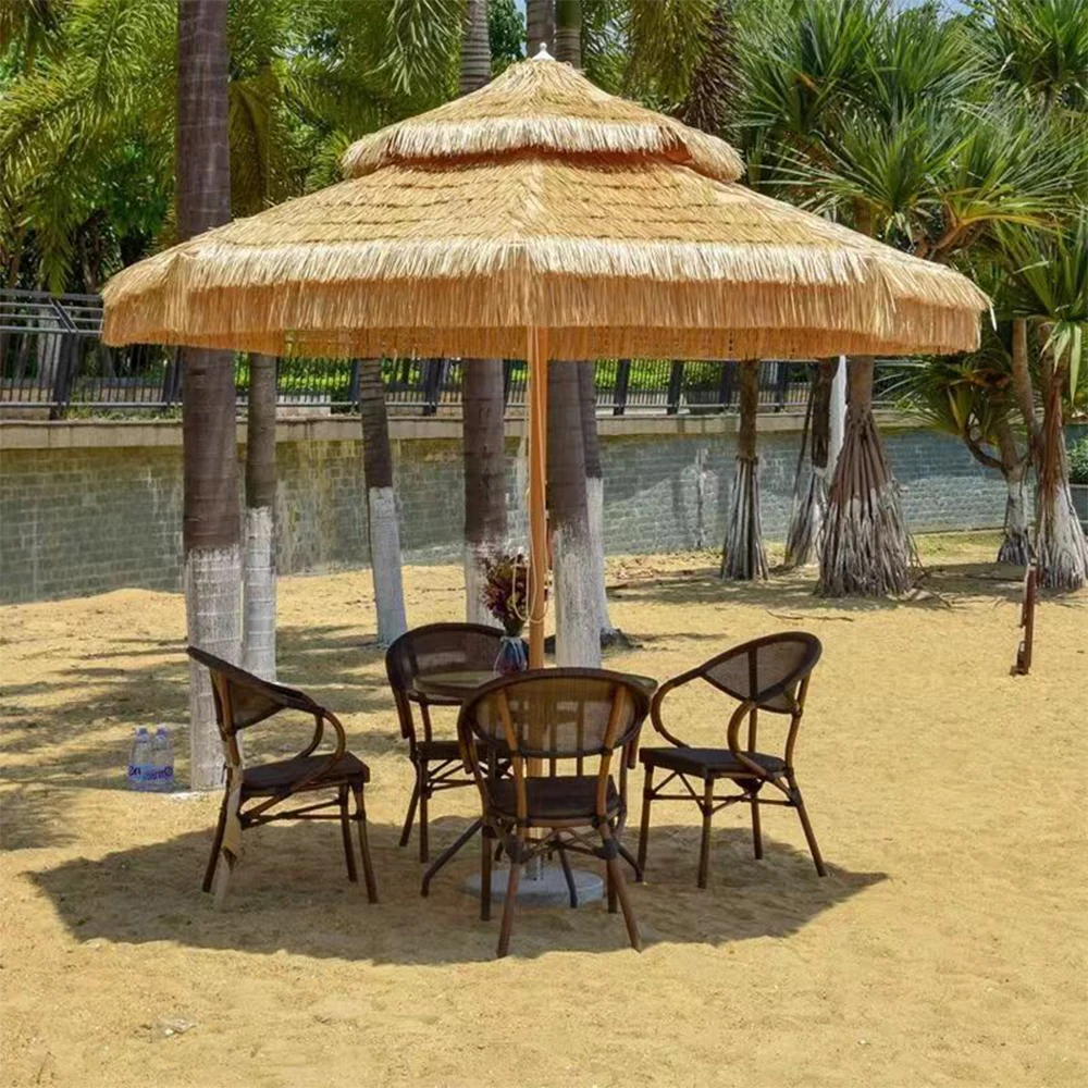 outdoor table and chair set with lace,Umbrella beach for the rain outdoor custom parasol luxurious stand thatch beach Umbrellas/