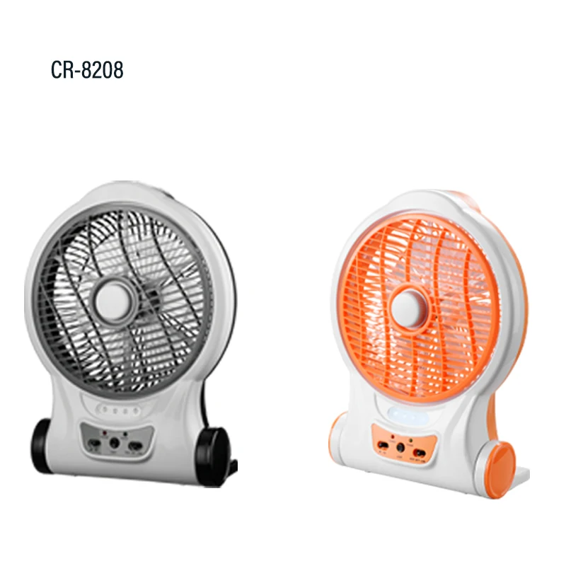 Rechargeable 8 Inch 2 Speed Button Switch Oscillating Table Fan Low Noise USB AC/DC Fan