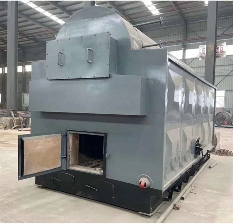 Price DZH 1 2 3 4 5 6 ton Waste Wood Firewood Log Timber Fired Industrial Horizontal Hand manual feeding Steam Boiler for sale