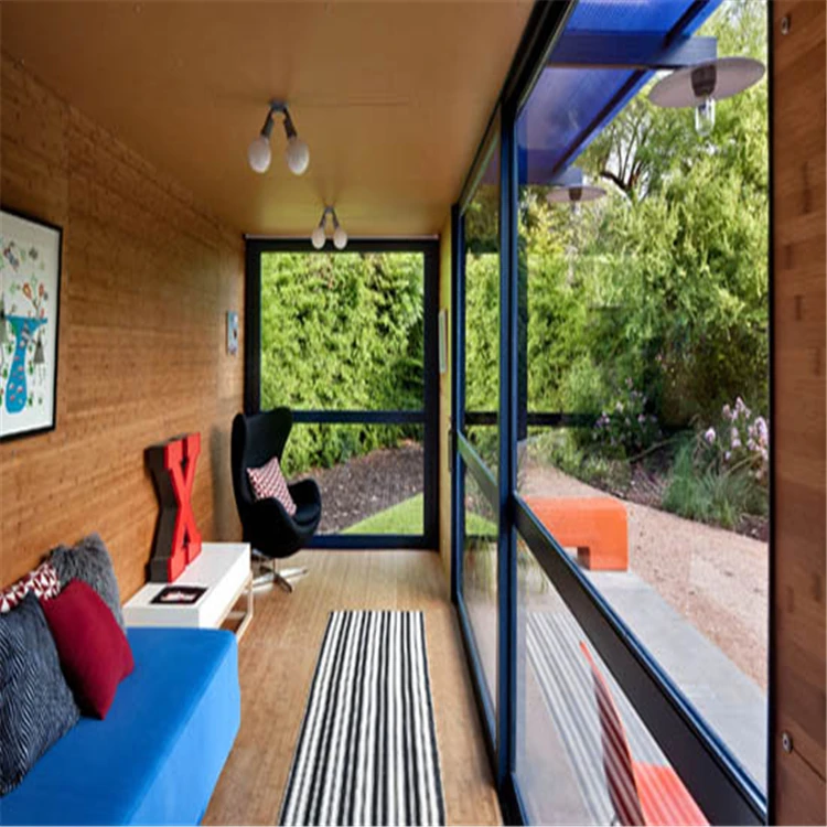 Beautiful Long Life Prefab Light Steel And Glass Houses With Furniture