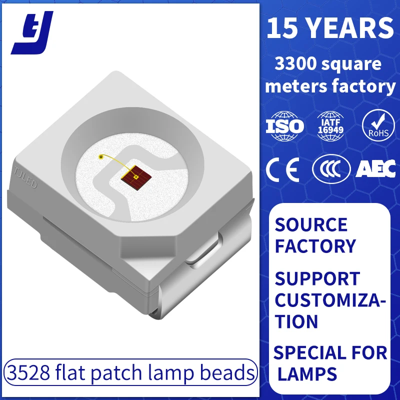 3528 smd светодиод Оранжевый СВЕТОДИОД PLCC2 2 красный