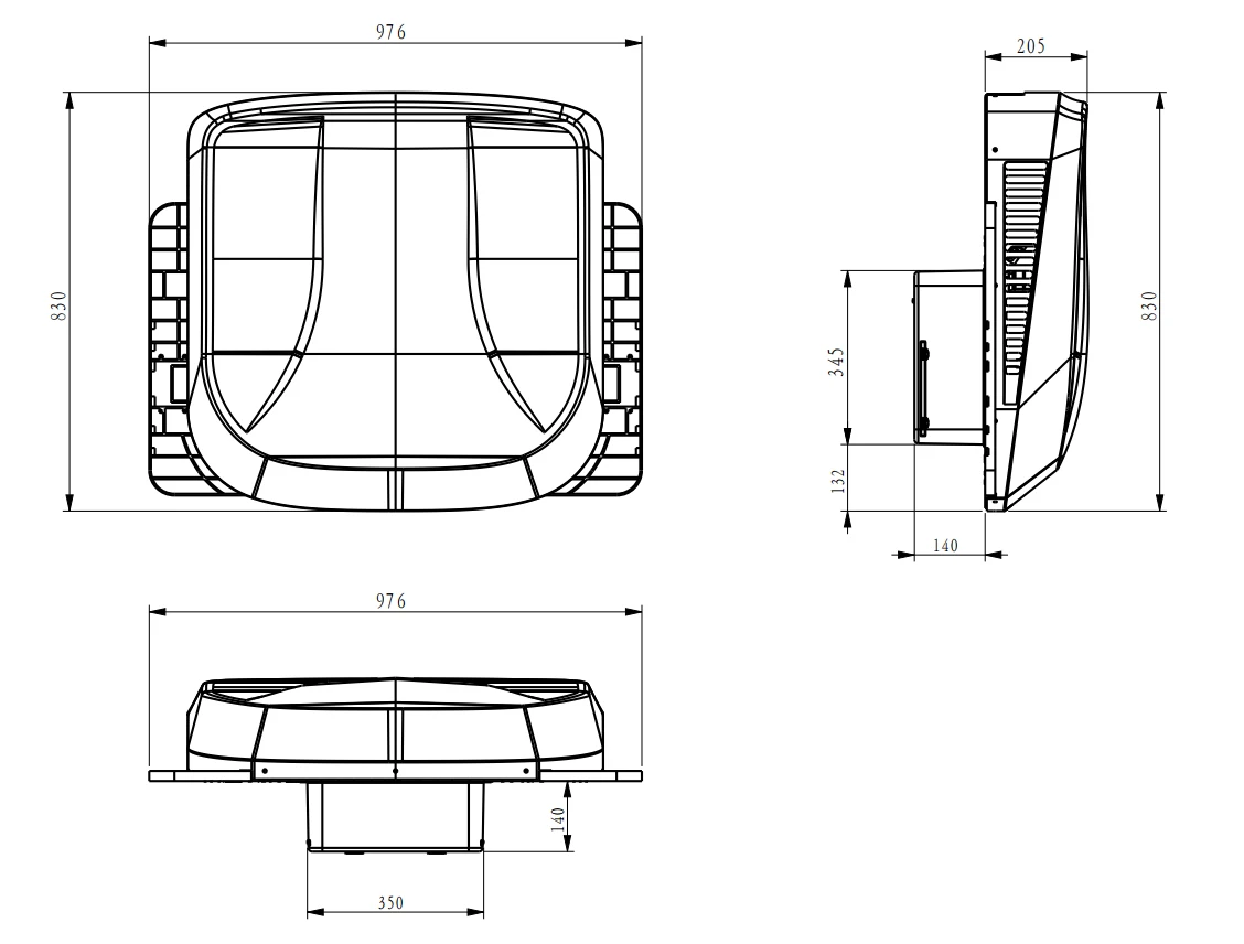 Roof Refrigeration Variable Frequency Skylight Integrated Parking Electric Air Conditioner For 24V Heavy Truck