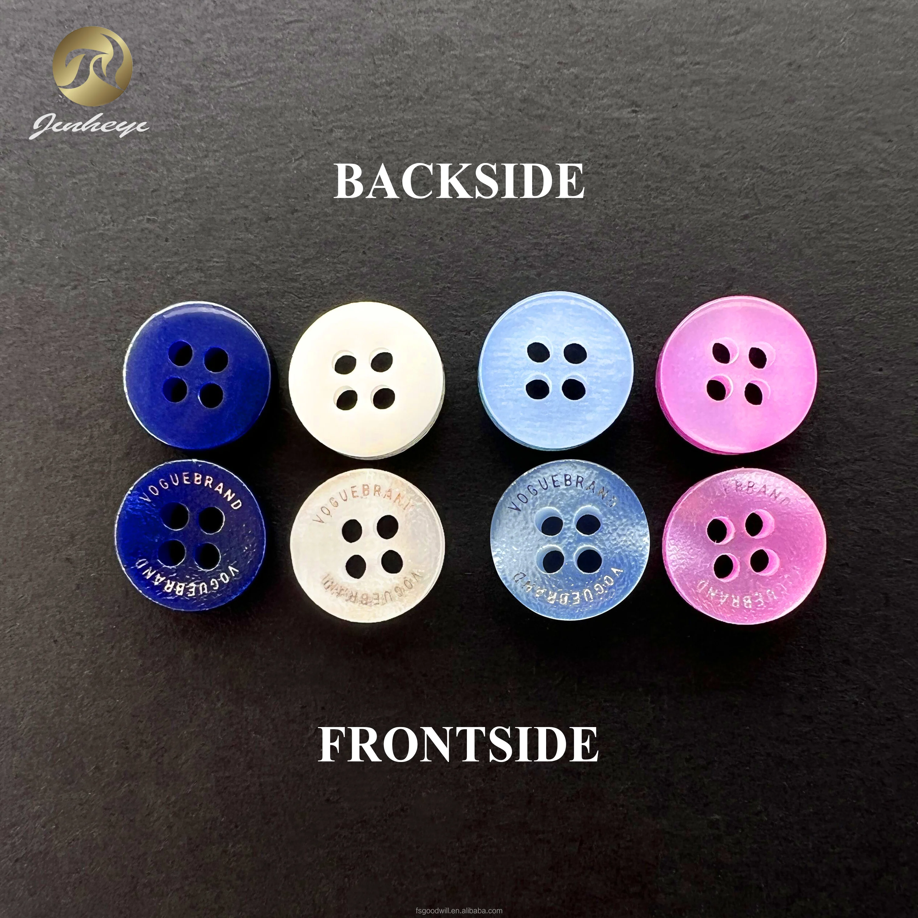 11 MM Custom Logo Shirt Button Colorful Frosted Shiny Surface Resin Button For Shirt Garment