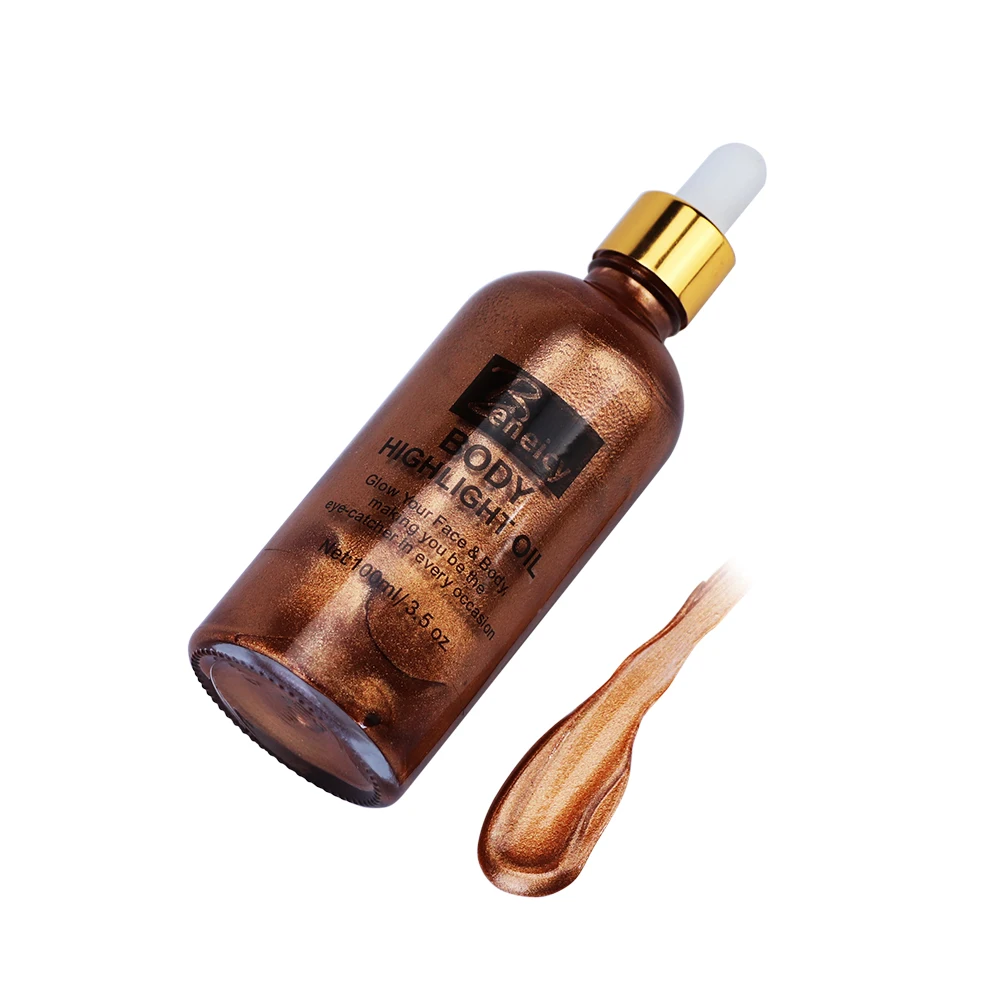 Hot organic skin care multi-colored skin oil scented cosmetics sparkling shimmering moisturizing body oil