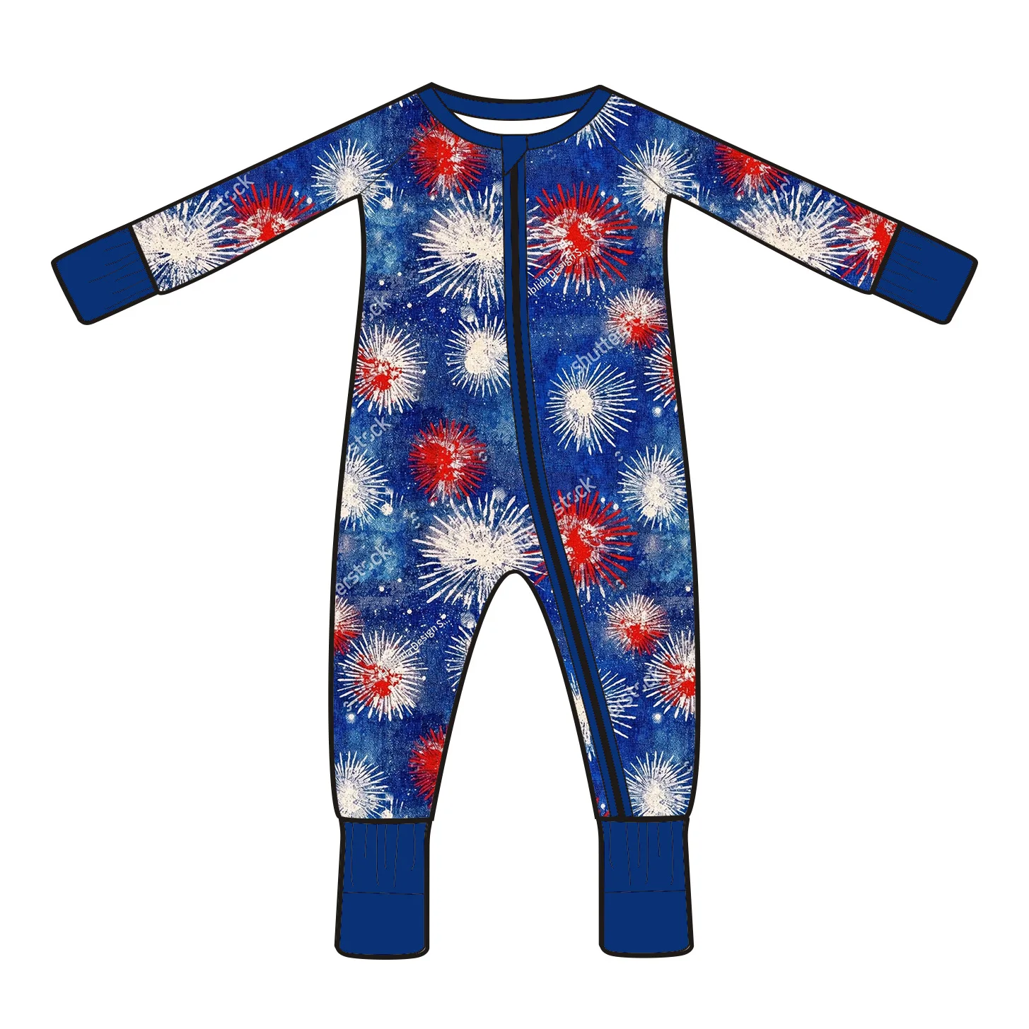 Premium Bamboo Viscose Baby Romper with YKK Zipper for Newborns High Quality Custom Pattern Comfortable Onesie