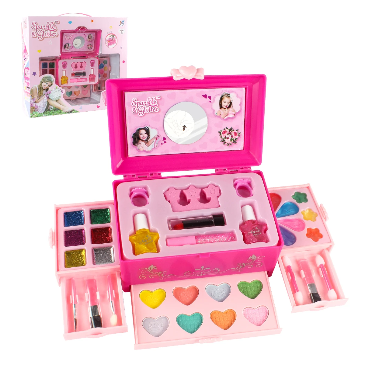 Make Up Toys Kits for Girl Gift Pretend Play Party Toys Cosmetic Beauty for Kids