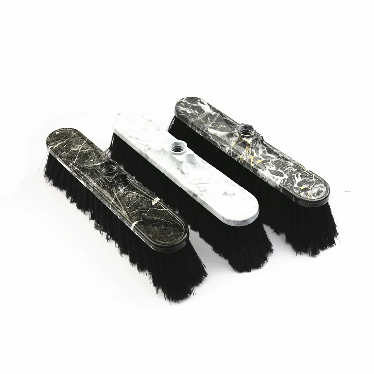 Mop And Broom Manufacturers Sold Cheap Products Mix Flower Printing Plastic Soft Broom Brush Head