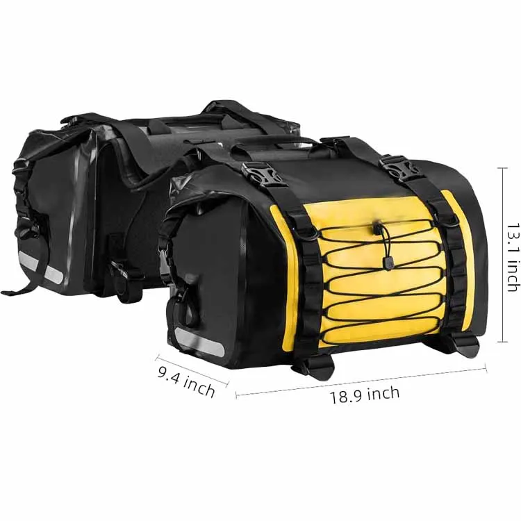 Top selling Motorcycle Saddle Bags Waterproof 60L for Honda Yamaha Suzuki Removable Side Bag Pack Detachable Bag