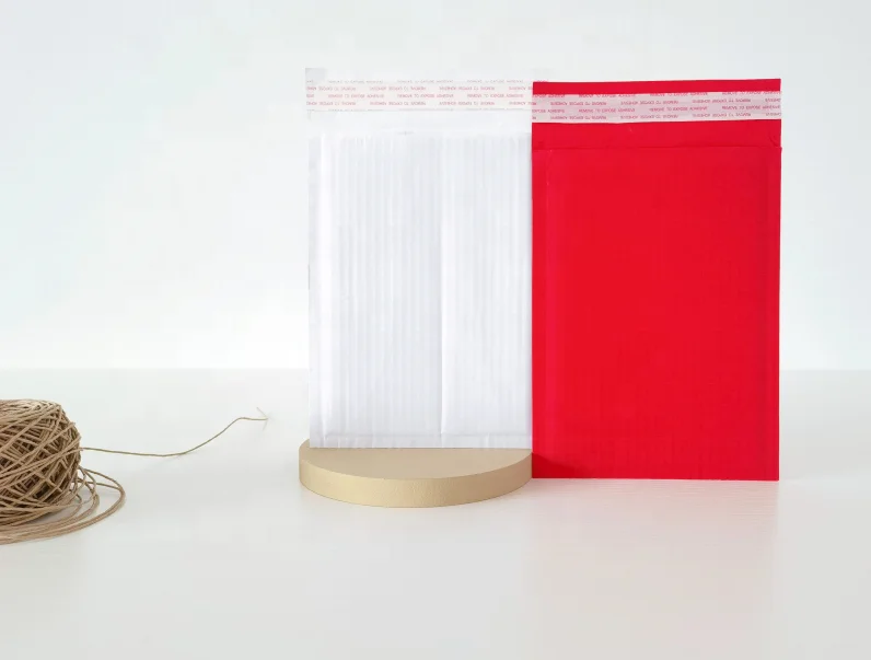 Eco friendly paper padded mailers  hi-low folding fan shape padded mailers paper flute mailers corrugated paper padded envelopes