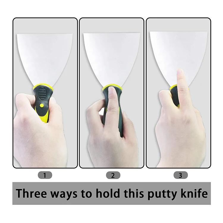 Width High Quality Stainless Steel Scraper blades 1inch Putty Knife with plastic