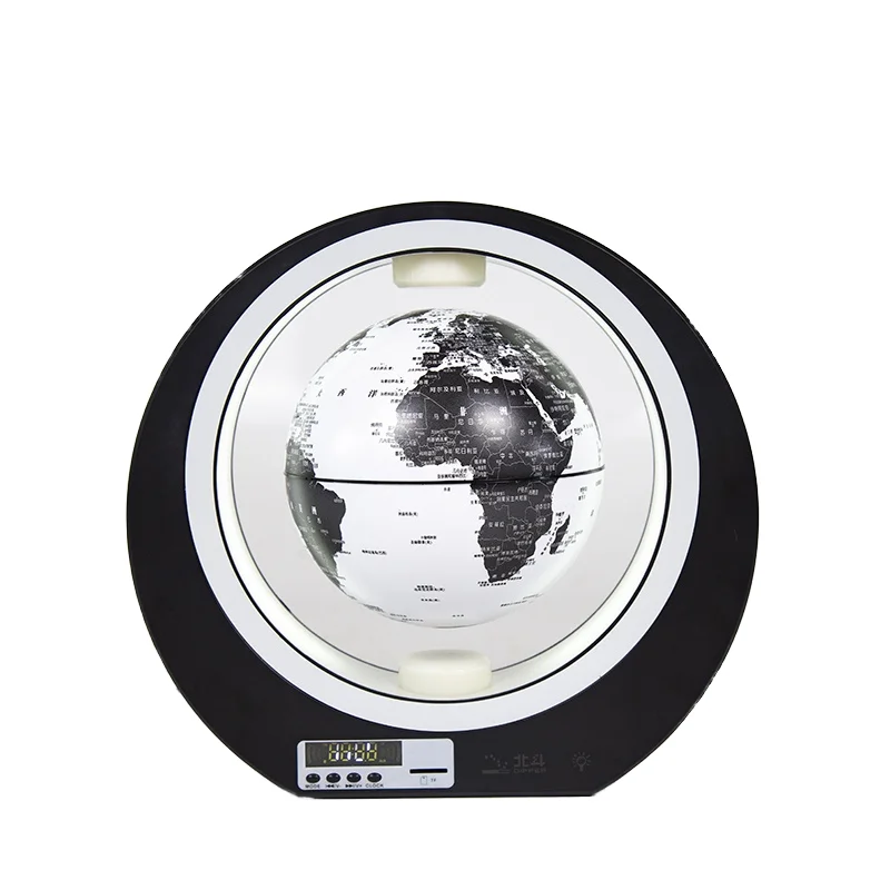 Kinglobe 6-inch Magnetic Levitation Globe with Bluetooth Audio Digital Clock Touch Nightlight Desktop Decoration Gifts