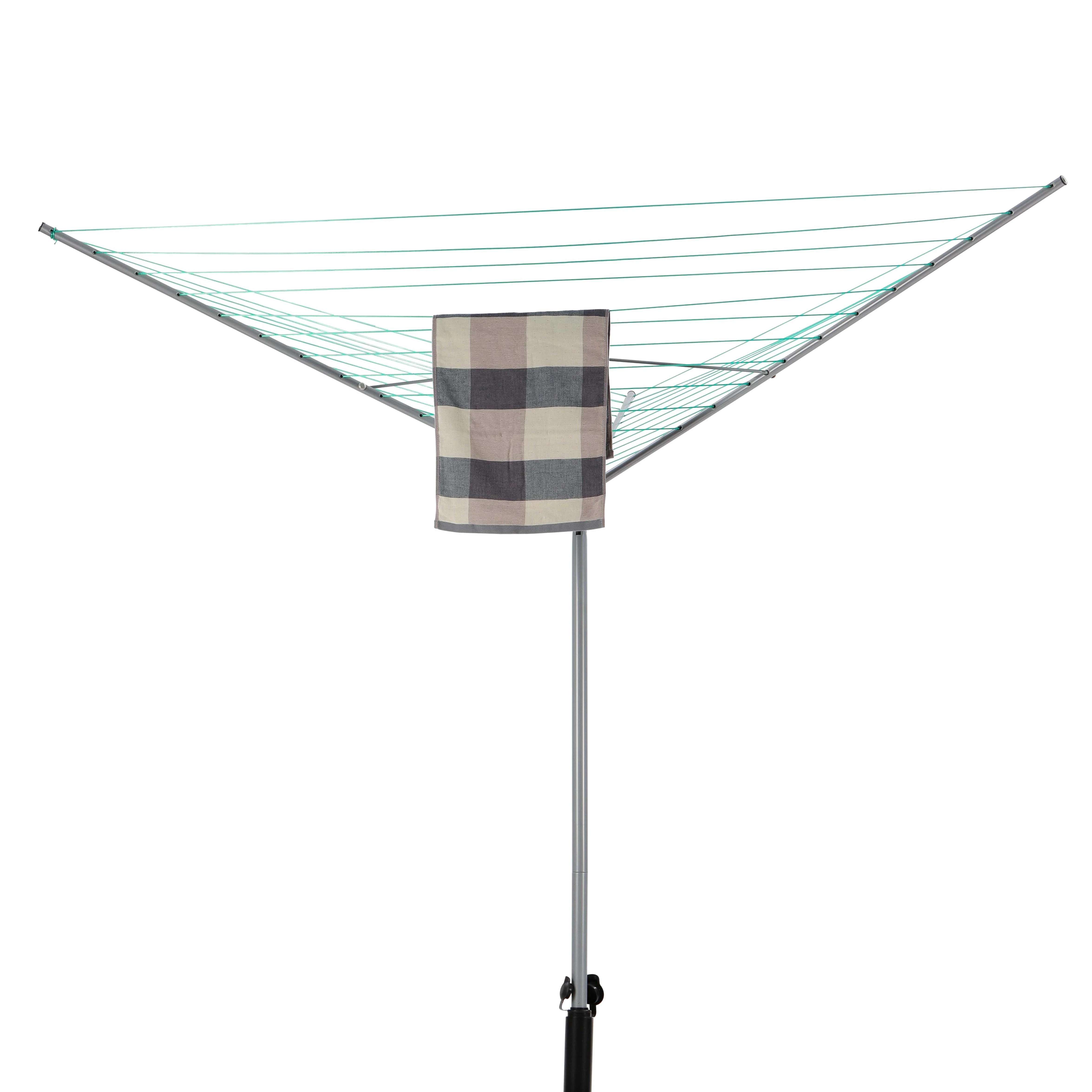 3 Arms Steel Umbrella Rotary Airer Outdoor Clothes Dryer Clothesline Plastic Baby Clothes Dryer