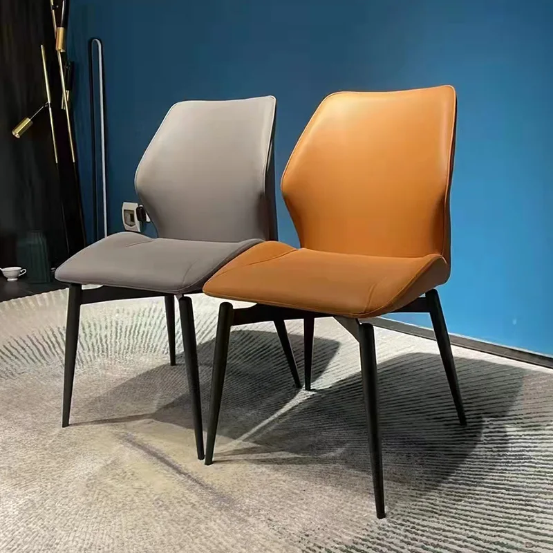 Modern Hotel Luxury Dinning Room Chair Metal Stainless Steel Leather Restaurant Dining Chair