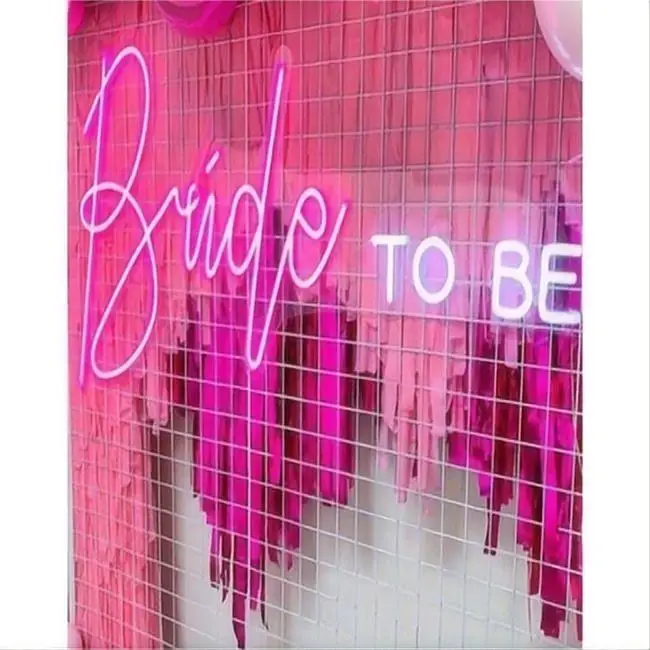 Art design wedding background wall decoration photo souvenir Built-in battery waterproof light strip  neon light bride to be