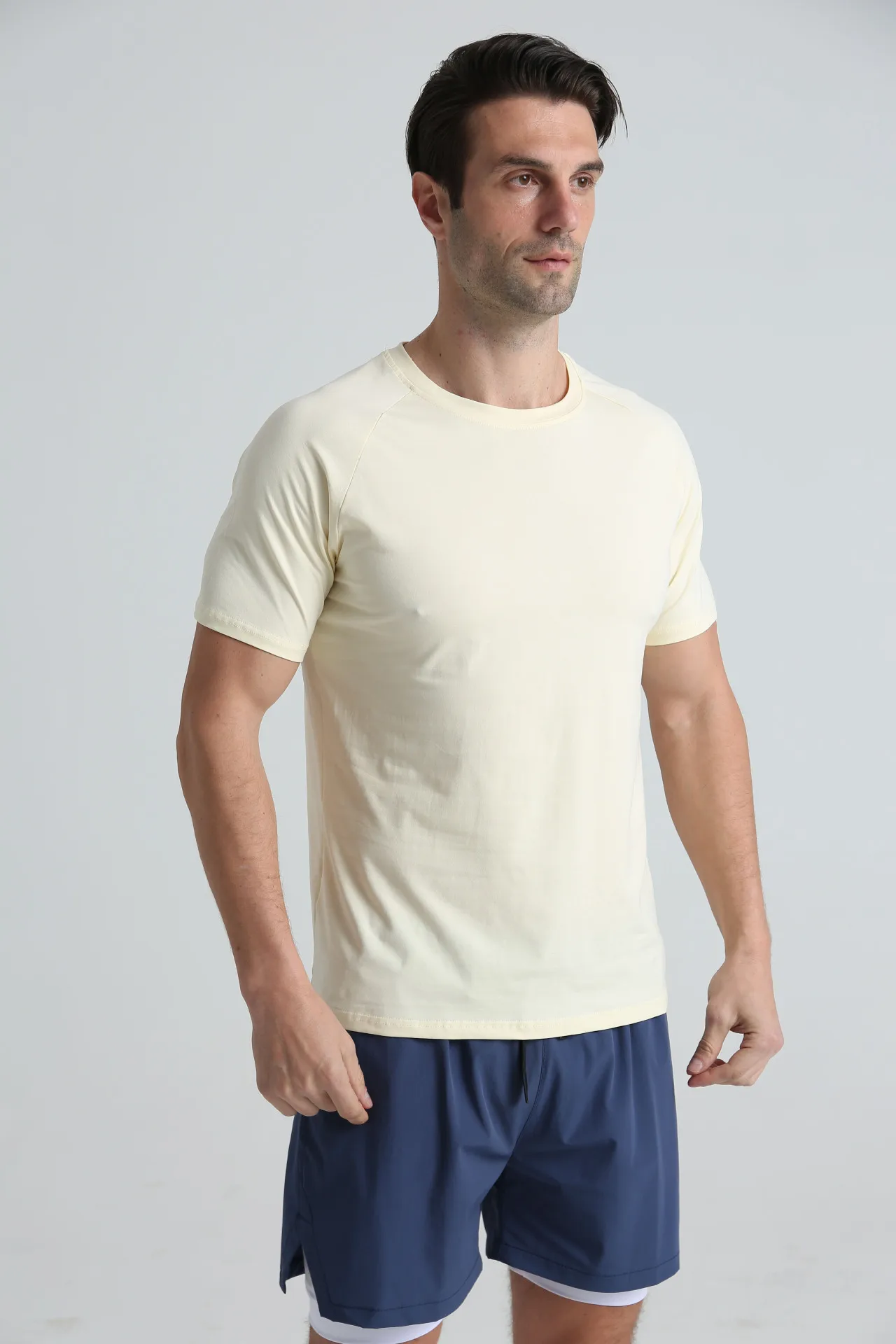 Wholesale Fitness Gym Men Bodybuilding Workout T-shirt White T Shirt For Men high quality cotton Athletic Sports T Shirts