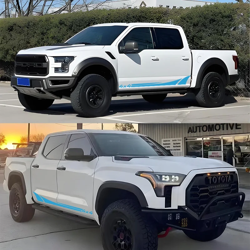 Nissan NAVARA NP300 D40 D23 D22 Car Stickers 2Pcs Door Side Stripes Graphic Vinyl Decals Pickup 4x4 Decoration Accessories