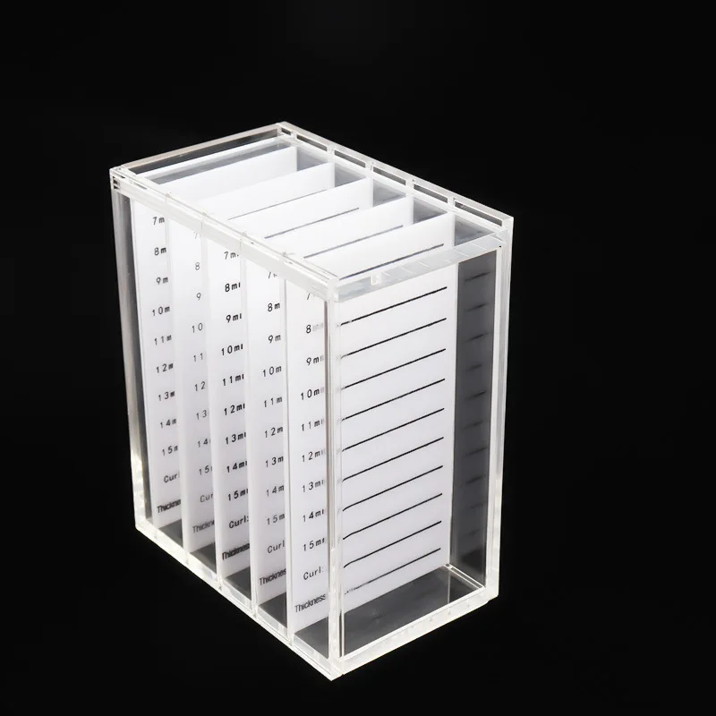 HERSQUEEN top clear lash storage box compartment drawer durable acrylic container for eyelash extensions pallets in 5 layers oem