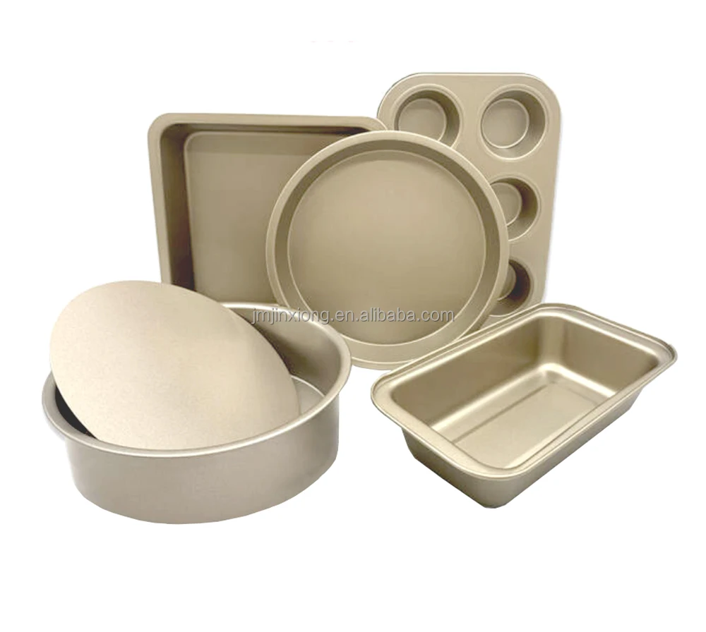 Carbon Steel Stainless Steel Aluminum Pizza Cookie Baking Pan Tray Dishes Bakeware Set Bread Mold Cake Loaf Baking Sheet Pan Set