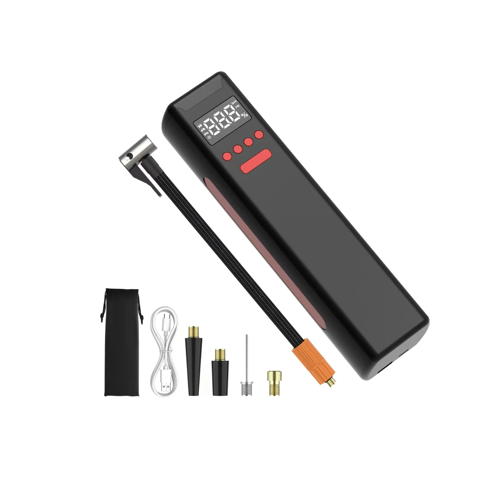 Automatic portable car vacuum  bicycle pump road mtb floor tire inflator multifunction