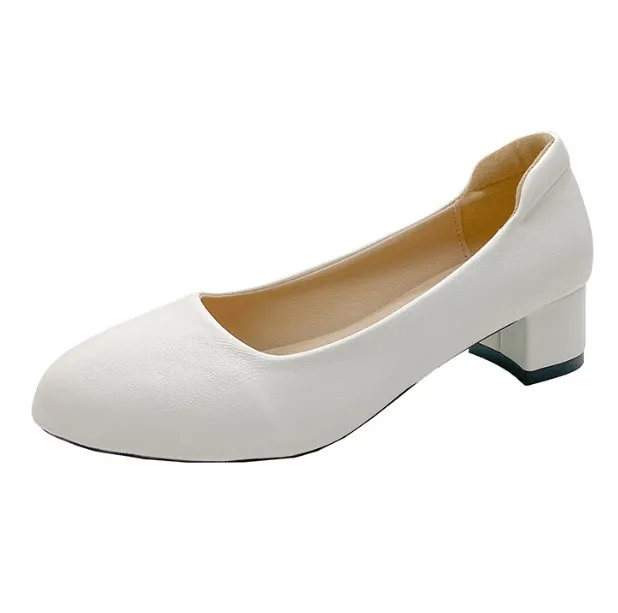 UP-5365r 42 43 Large Size Chunky Block High Heel Sandals Female Dress Pumps Slingback Work Office Shoes