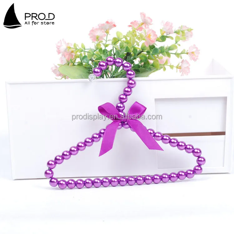 Fashion Store Clothes Hangers For Pearl Hanger With Bowknot
