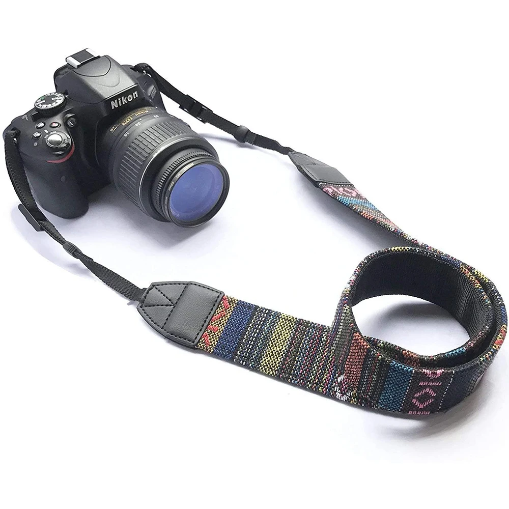 Наплечный ремень для камеры прочный ремешок в этническом стиле SLR DSLR Nikon Canon